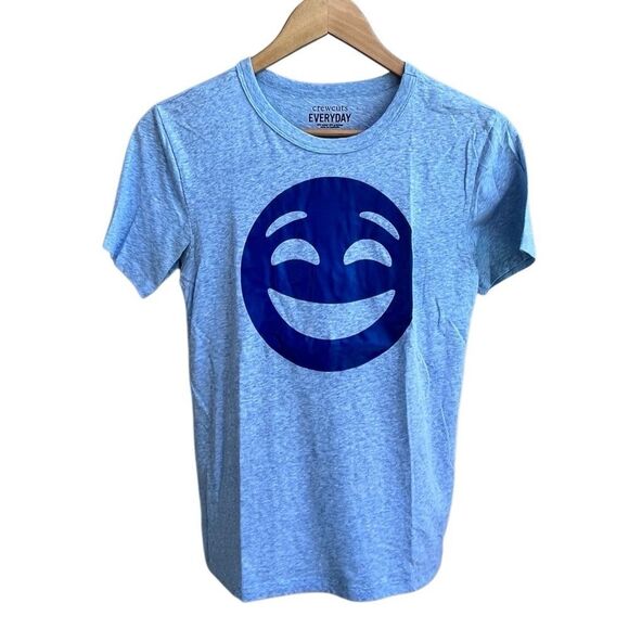 Crewcuts Everyday Blue Smiley Face Graphic Tee - Size 12 - Picture 2 of 10